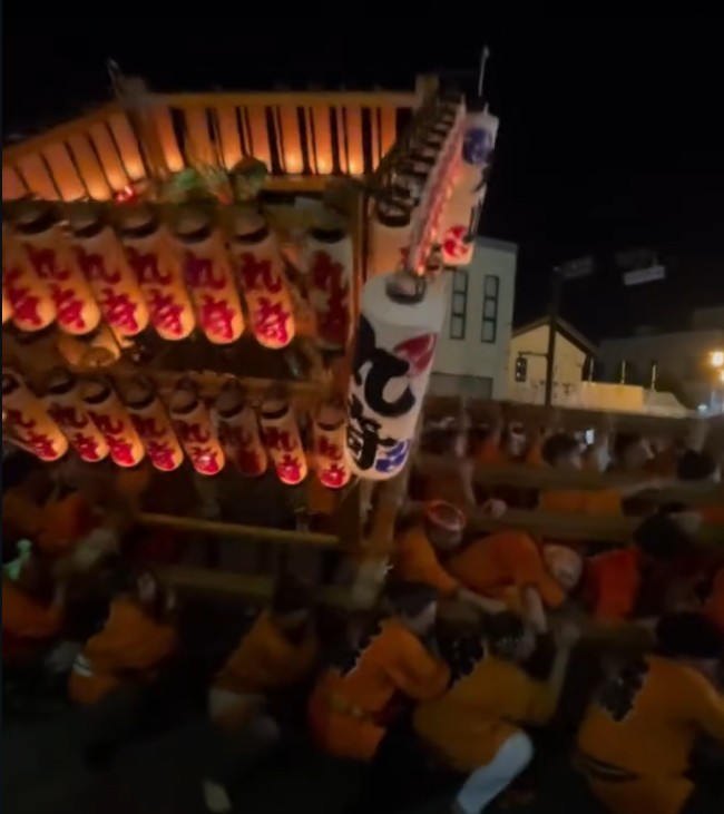 上溝夏祭りでの丸崎神輿