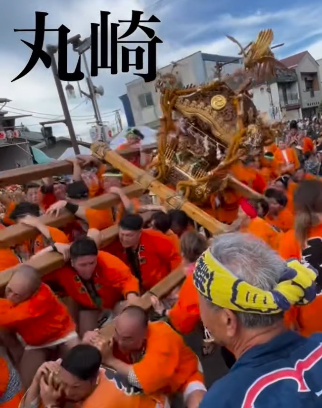 上溝夏祭りでの丸崎神輿